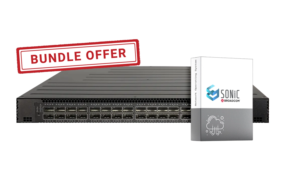 Enterprise SONiC Linux-Express Bundled Solutions | SEB7726-32X-A-x-xY Open2Support Enterprise Base SONiC with Edgecore Networks (DCS204) | 100G Cloud & Data Center Switch | 1 – 5Y